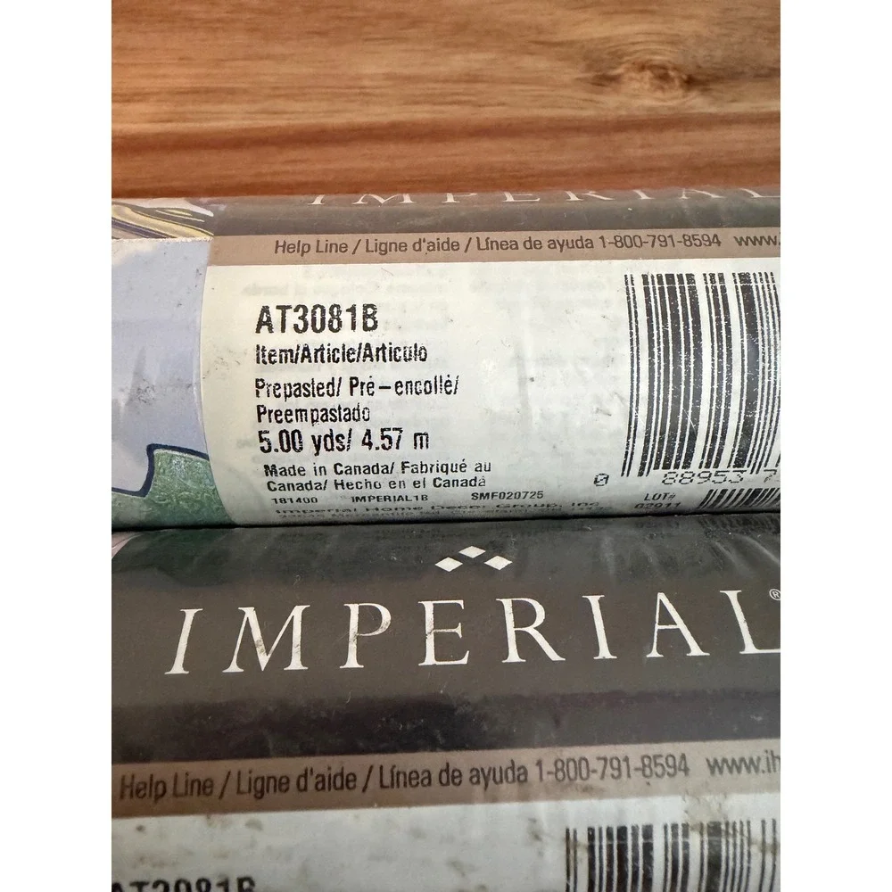 Vintage Lot of 2 Imperial Wallpaper Border AT3081B Butterflies NEW Sealed